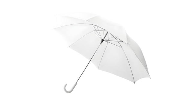 Stylish White Umbrella Mockup for Branding on White Background