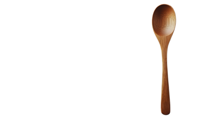 Wooden Spoon on White Background: Professional Kitchen Utensil Photography
