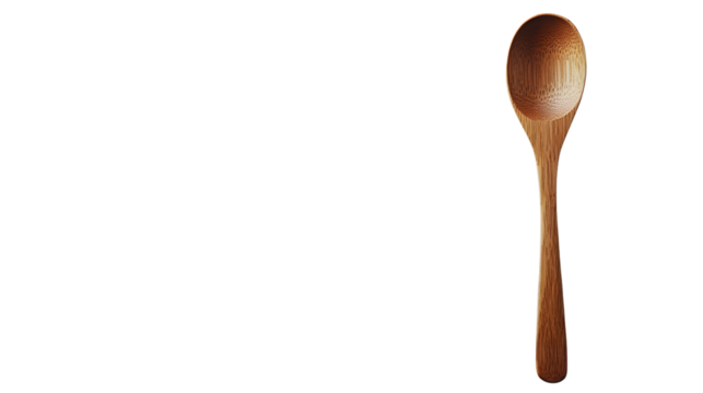 Wooden Spoon on White Background: Professional Kitchen Utensil Photography