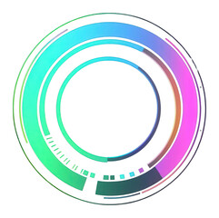 PNG Simple pie chart interface colorful technology.