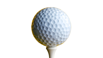 Close-up Golf Ball Tee Yellow Backdrop