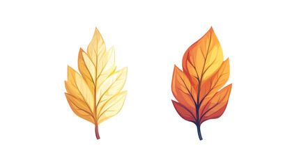 Fototapeta premium Professional leaf icon logo illustration on white background for design projects