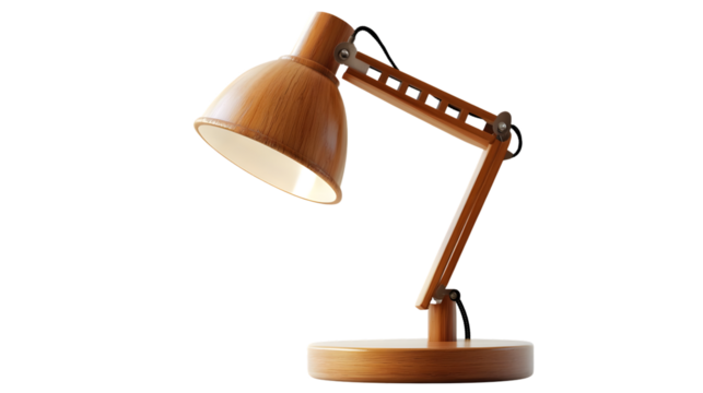 Modern Desk Lamp Isolated on White Background for Interior Decor Concepts