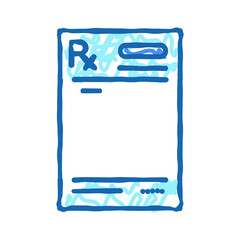 prescription doctor paper icon doodle illustration