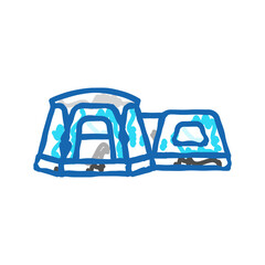shelter tent vacation icon doodle illustration