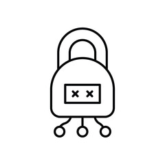 Digital Padlock Supplier vector icons stock illustration