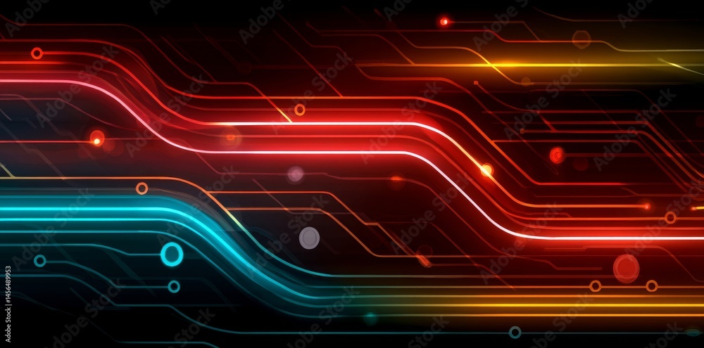 Poster digital abstract background created using generative stock for stock purposes