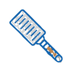 stainless steel microplane kitchen cookware icon doodle illustration