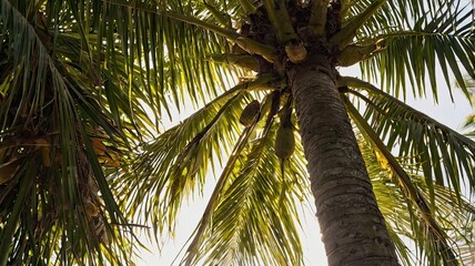 Obraz premium Close-up of a coconut tree