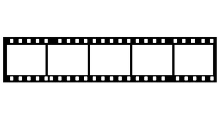 Fototapeta premium Film strip design blank frames in black