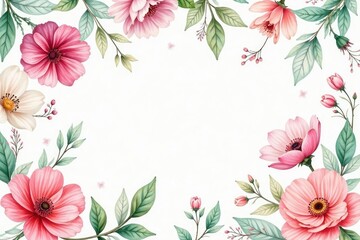Delicate watercolor floral pattern, perfect for spring flyers , pink, petal, promotional