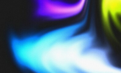 Purple blue green abstract blurred grainy gradient background texture. Digital grain dust soft noise effect. Fluid colors. For web header or banner design