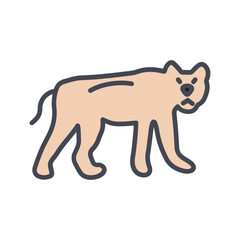 Leopard Vector Icon