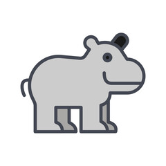 Hippo Vector Icon
