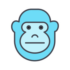 Gorilla Vector Icon
