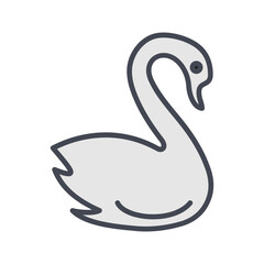 Swan Vector Icon