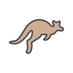 Fototapeta premium Kangaroo Vector Icon