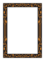 Romantic Gold Scroll Ornamental Frames Vector Art Deco