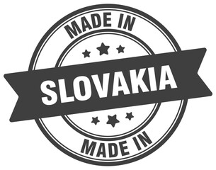 Made in Slovakia round sign. Made in Slovakia stamp.