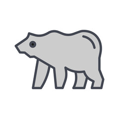 Grizzly Bear Vector Icon