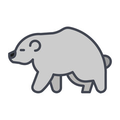 Brown Bear Vector Icon