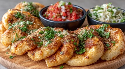 Golden Brown Flatbreads with Salsa and Coleslaw