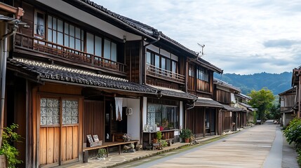old houses in the village