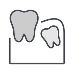 Wisdom Tooth Vector Icon