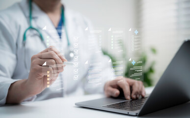 Digital health checklist interaction