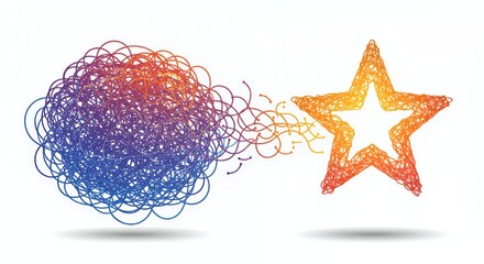 Transformation: From Chaos to Clarity, a Colorful Journey of Ideas