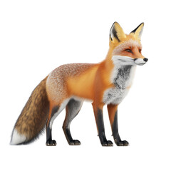 Obraz premium Red Fox Vulpes isolated on white or transparent background