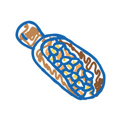 grain wheat wooden spoon icon doodle illustration