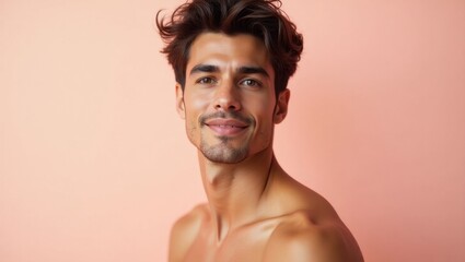 Wonderskin. Looks maxing Men face serum Aesthetic doctor Jaw filler Jawline gum Non-surgical rhinoplasty Estrid Youth to the people Jaxon lane Sugaring NYC Handsome young man with dark hair smiling a