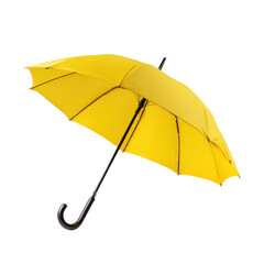 Bright Yellow Umbrella for Rainy Days with Transparent Background