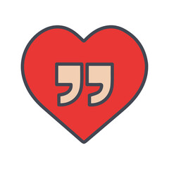 Obraz premium Love Quote Vector Icon