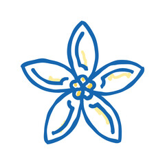 jasmine flower spring icon doodle illustration