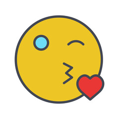 Love Emoji Vector Icon