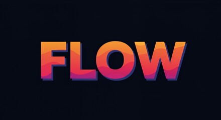 Fototapeta premium Abstract Flow: Dynamic Gradient Typography Design