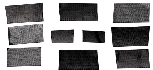 Straight Black Duct Tape Strips