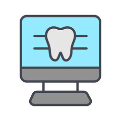 Dental X-ray Film Vector Icon