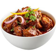 Flavorful Beef Curry in a Bowl Isolated on Transparent Background
