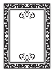 Elegant Monochrome Nouveau Ornamental Frames Vector Art Deco