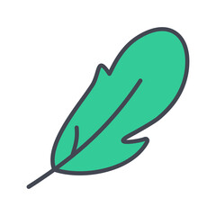 Peacock Feather Vector Icon
