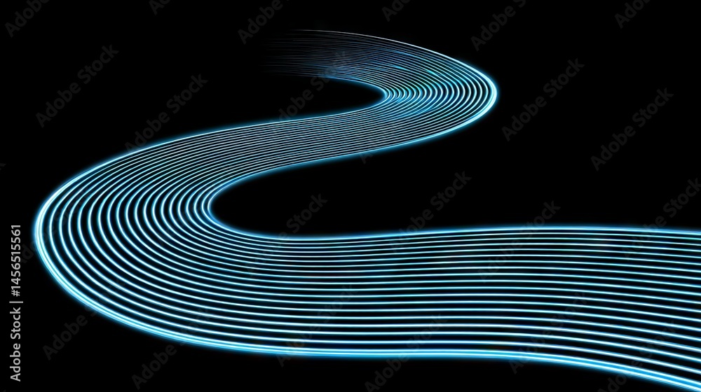 Fototapete a 3d illustration featuring an abstract background composed of fractal graphics, including dots, wav