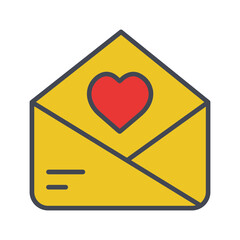 Love Letter Envelope Vector Icon