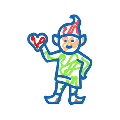 elf little icon doodle illustration