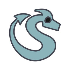 Naklejka premium Sea Dragon Vector Icon