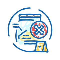 inadmissible evidence crime icon doodle illustration