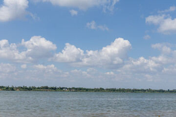 clouds over the river