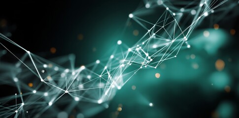 The concept of a cyber city incorporates digital technology and information security, as represented by a 3D illustration of big data, neural networks, blockchain, and databases in a futuristic world